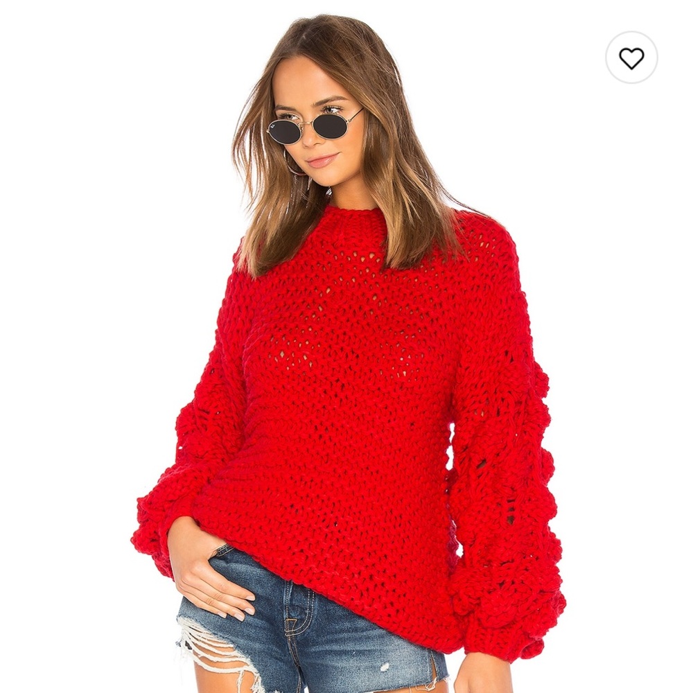 Tularosa Red Knit Sweater Size S (originally $188)